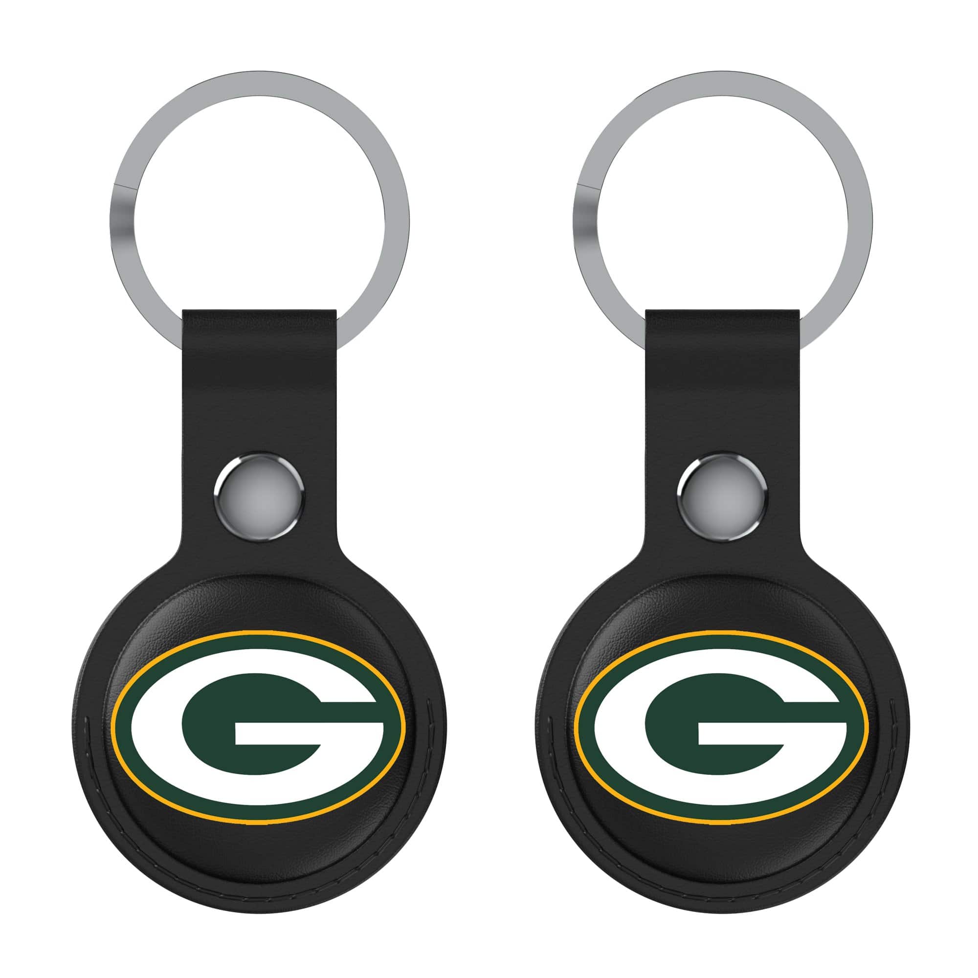 Keyscaper - Green Bay Packers Two-Pack AirTag Holders - Black
