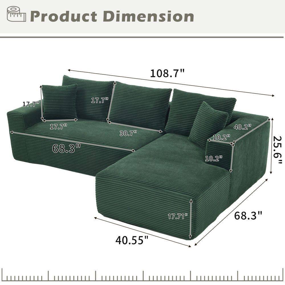 Product Dimension

108.7"  
68.3"  
30.7"  
40.2"  
10.2"  
17.7"  
40.55"  
25.6"  
17.7"  
10.2"  
17.7"
