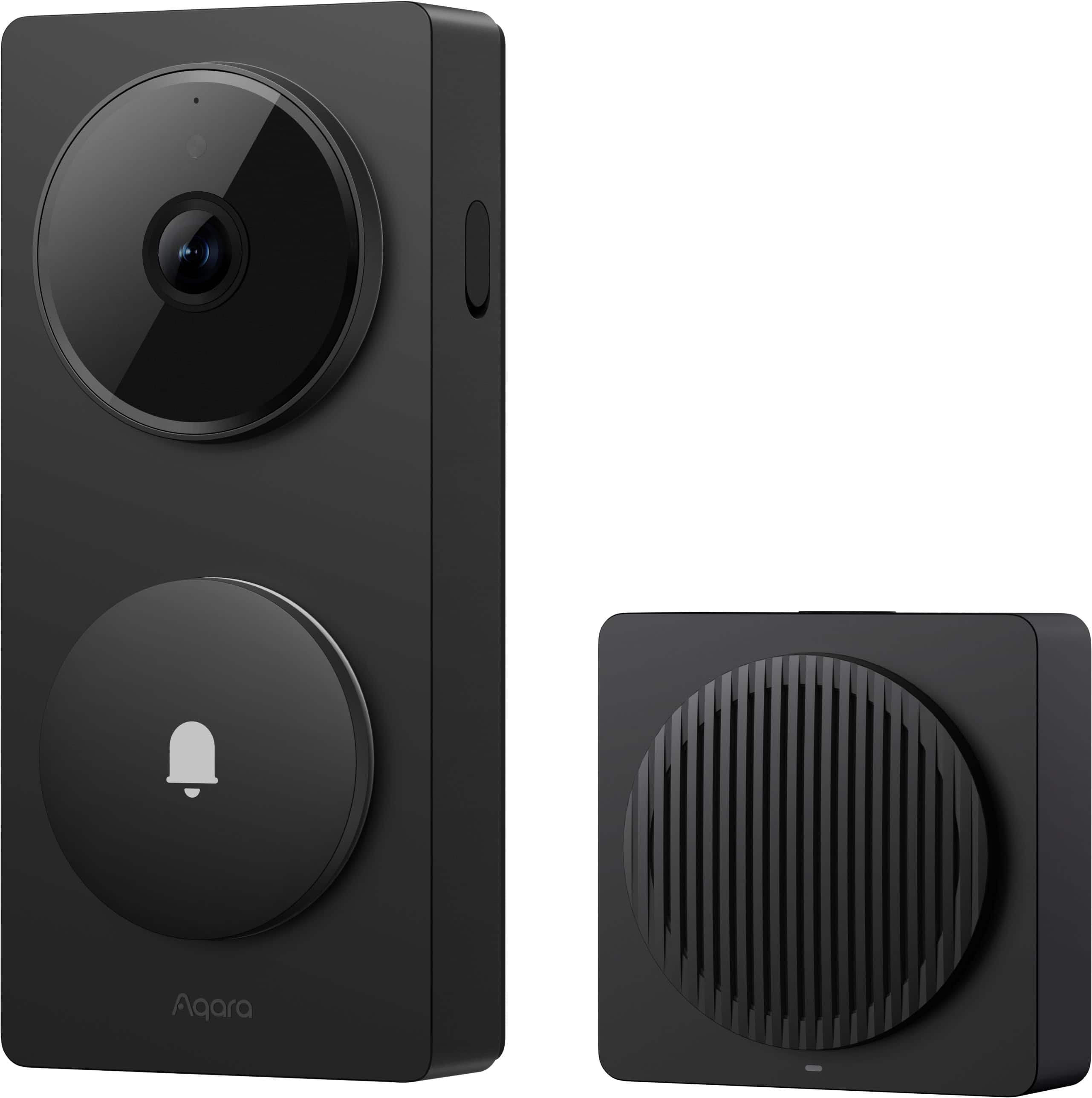 Aqara - Video Doorbell Camera - Wired/Battery Powered - Hub G410 Select - Black - Front_Zoom