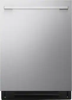 LG - FlushFit 24" Top Control Smart Built-In Stainless Steel Tub Dishwasher with 3rd Rack, 1 Hour Wash & Dry Cycle and 42dBA - Stainless Steel