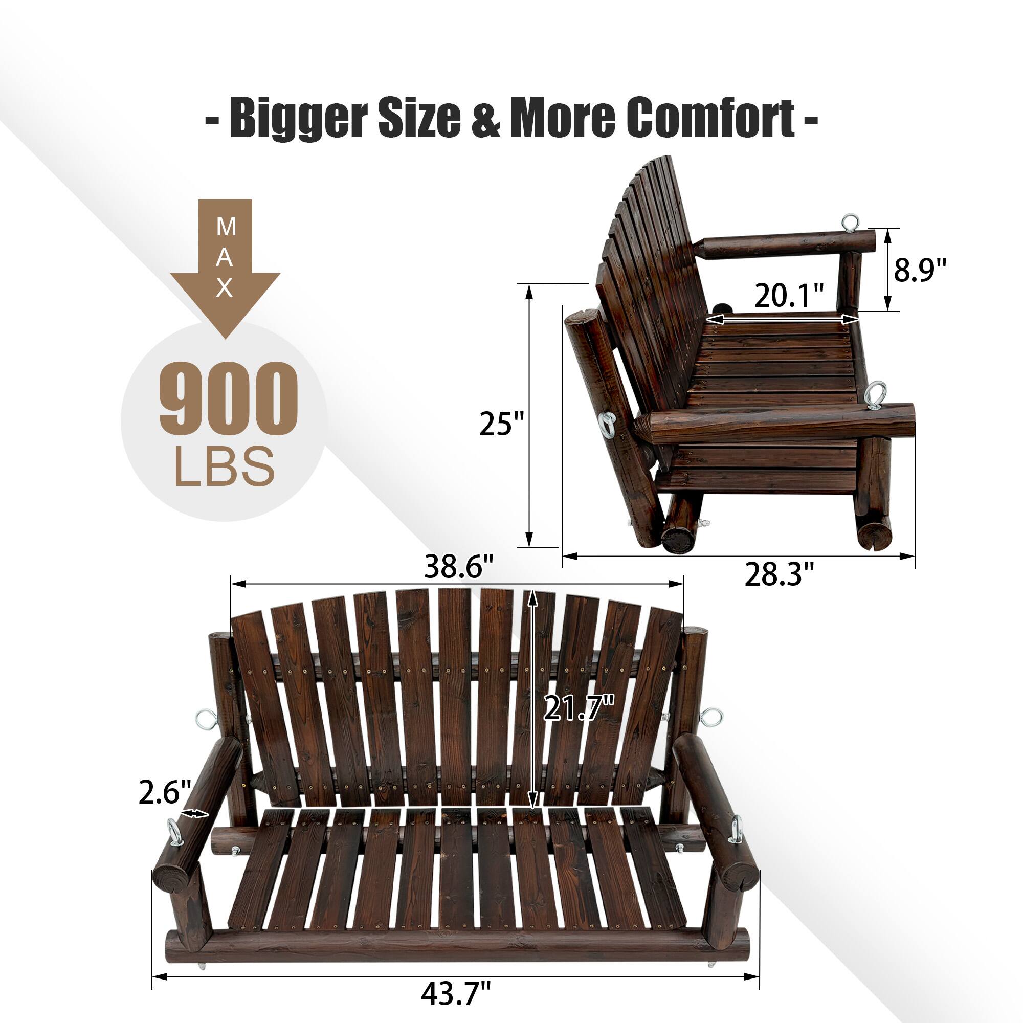 - Bigger Size & More Comfort -  
MAX 900 LBS  
25" 20.1" 8.9" 38.6" 28.3" 21.7" 2.6" 43.7"