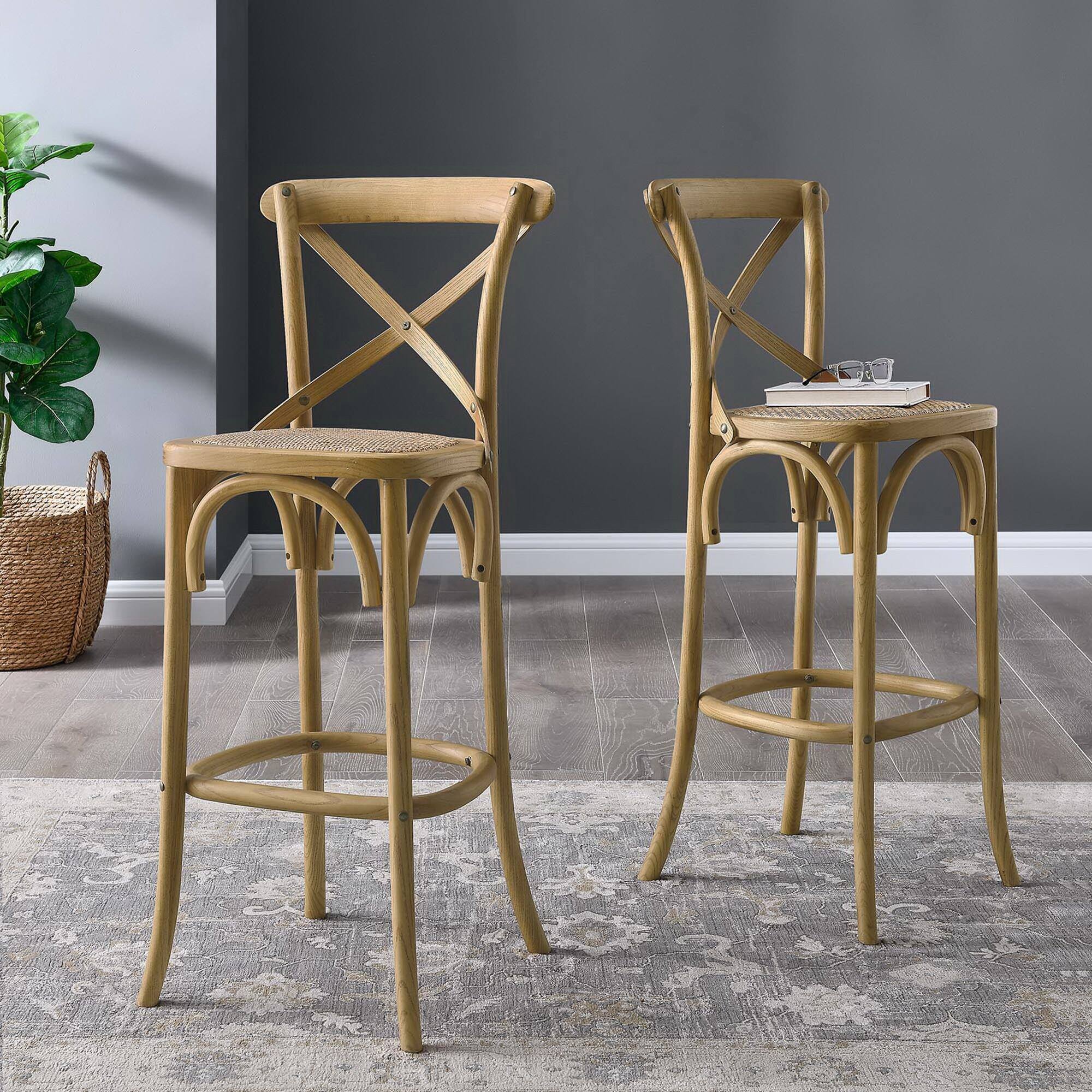 Alt View 4. Modway - Gear Bar Stool - Brown.