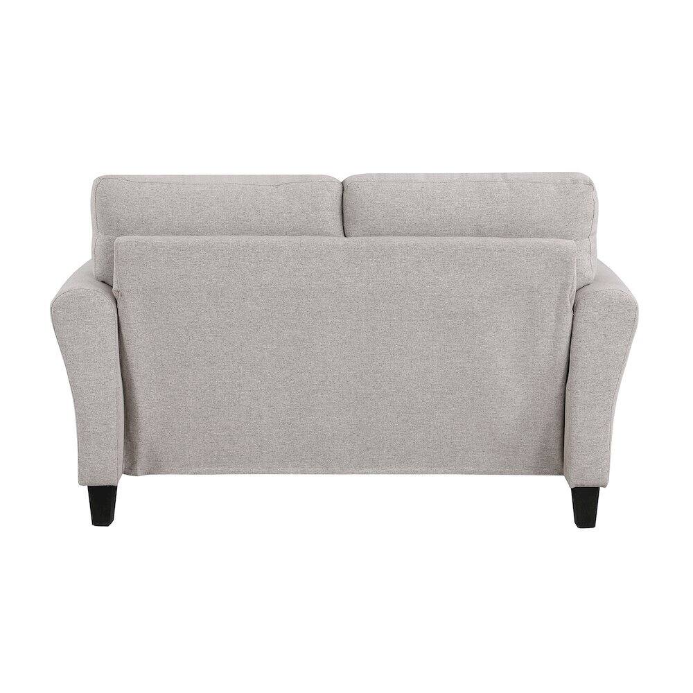 Angle. Starlight Canyon Home - Sand Finished Upholstered Love Seat, Small Loveseat Sofa for Compact Spaces - Sand.