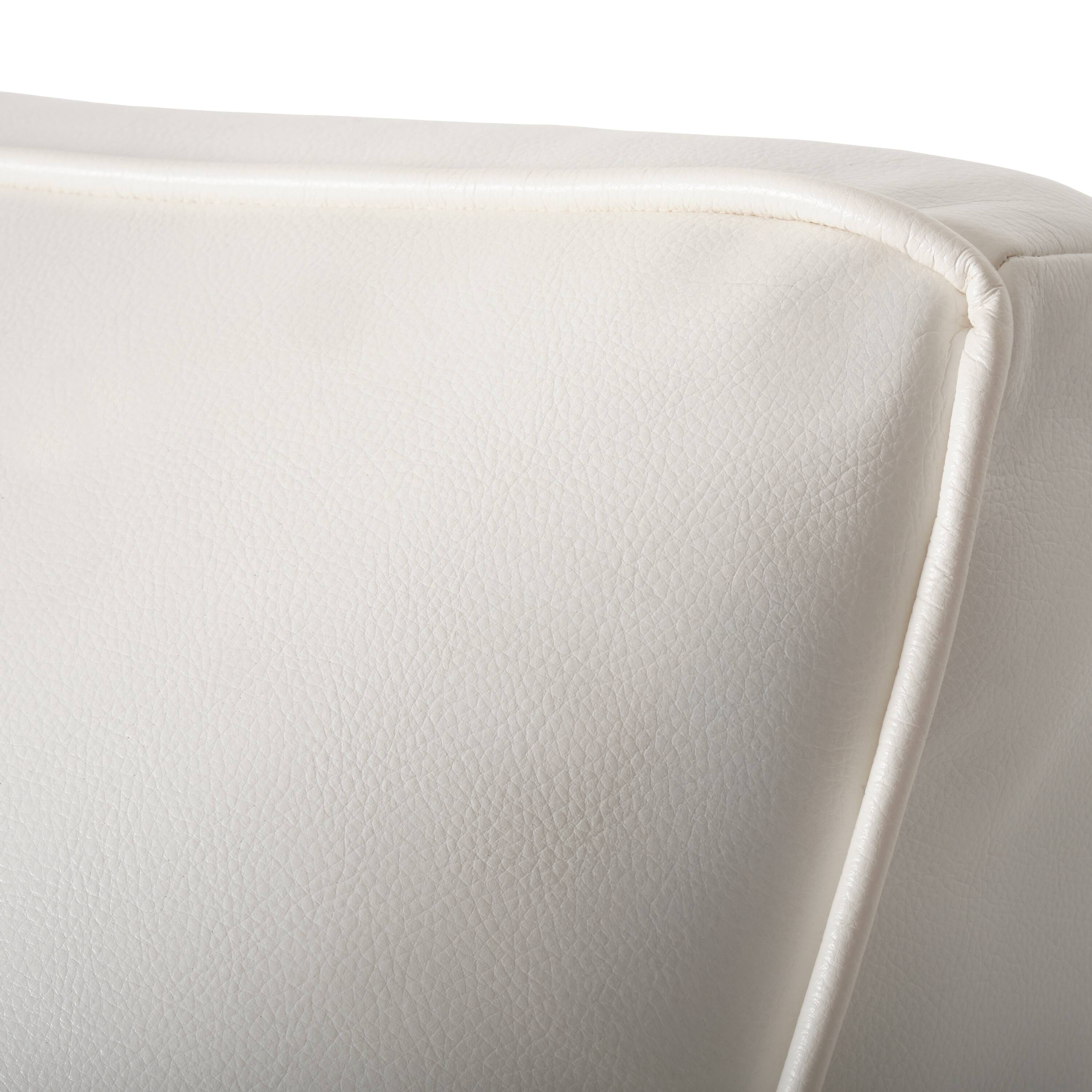 Alt View 8. CorLiving - Marin Faux Leather Upholstered Indoor Swivel Glider Manual Recliner with Steel and Engineered Wood Frame - White.