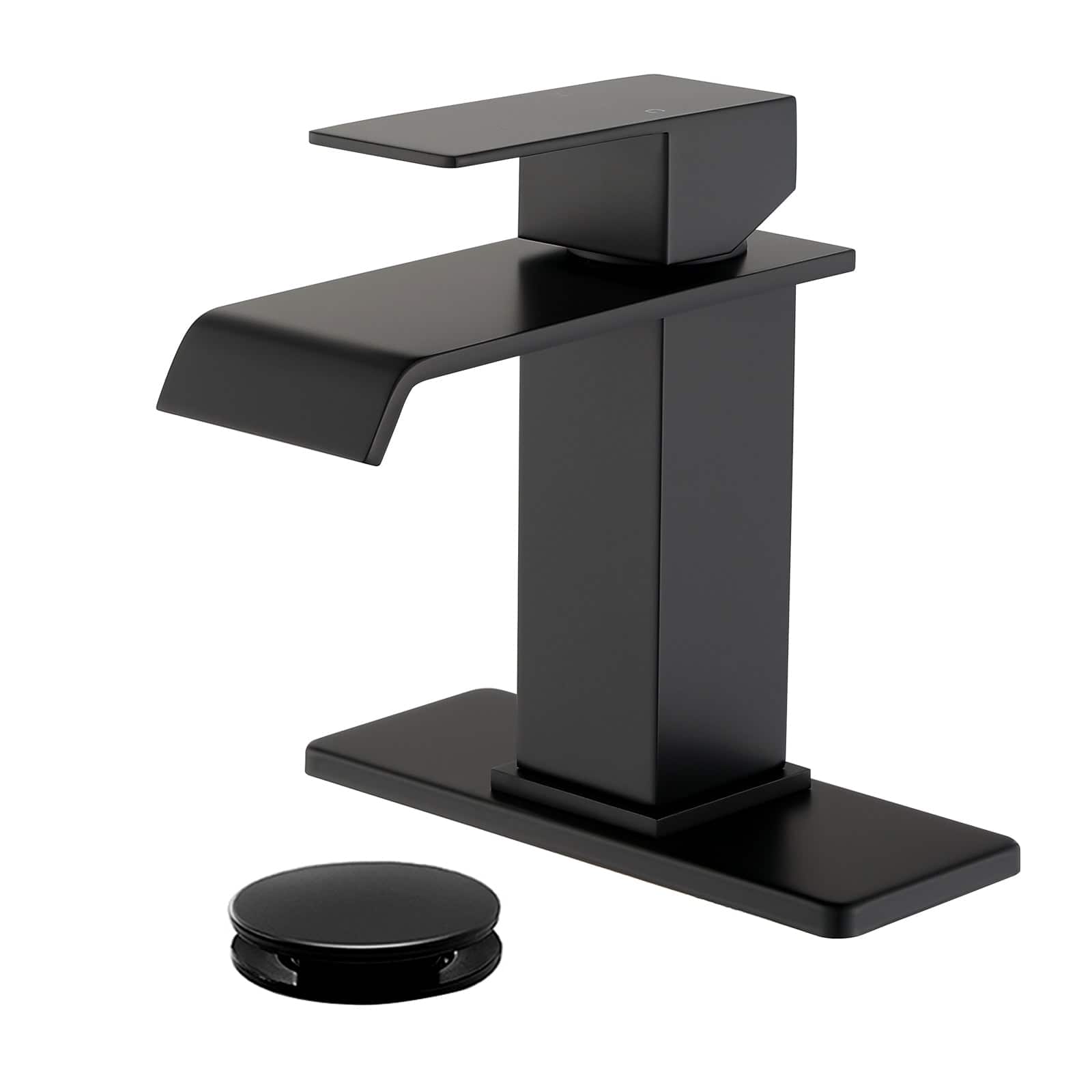 Black Faucet SUS304 Waterfall Spout cUPC Cartridge 60cm Supply Line Pop Up Drain price history on PriceWatchPro
