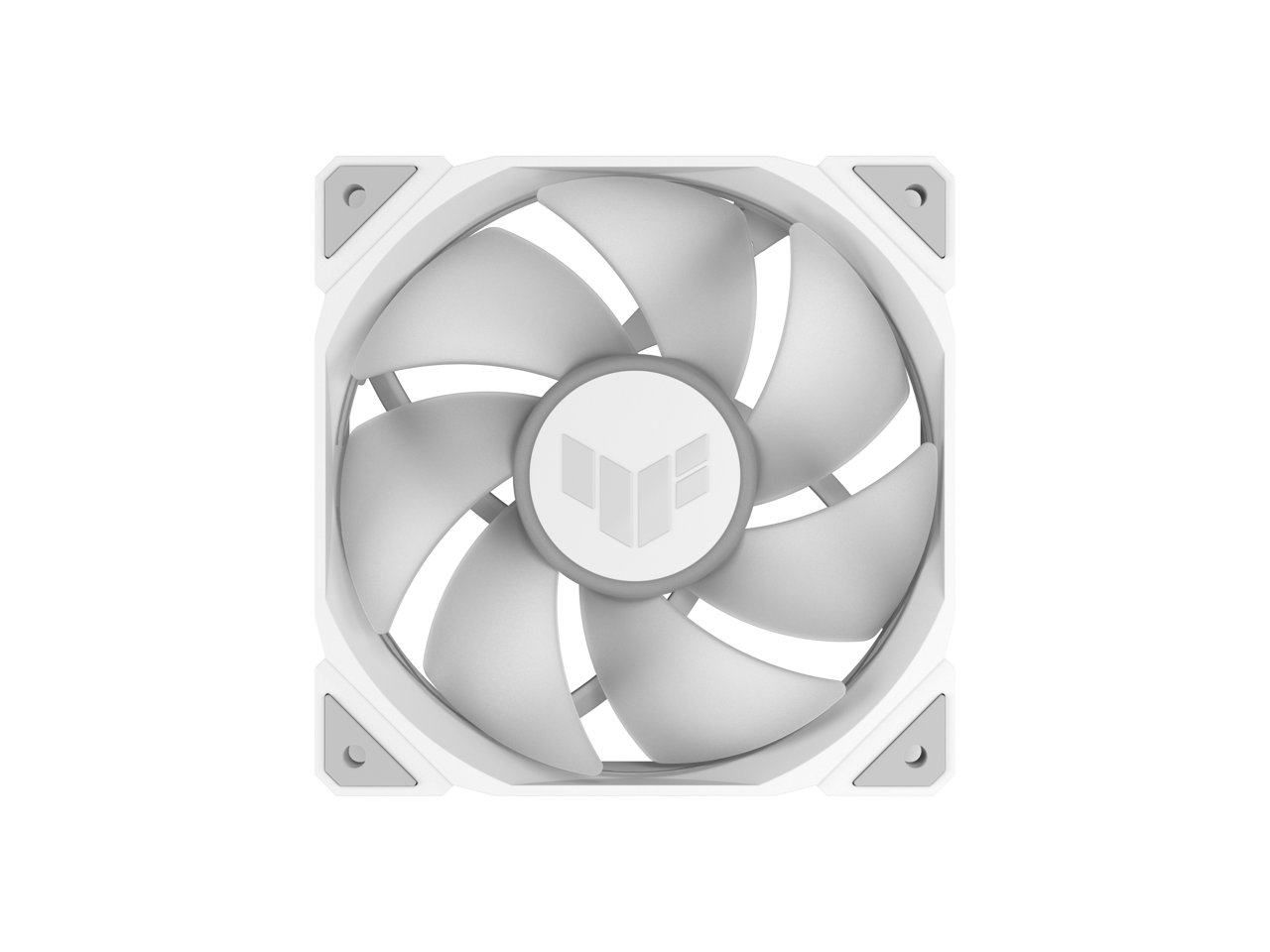 Alt View 4. ASUS - ASUS TUF TR120 120mm ARGB White Fan Triple Pack, 77.4 CFM, Aura Sync, PWM - White.