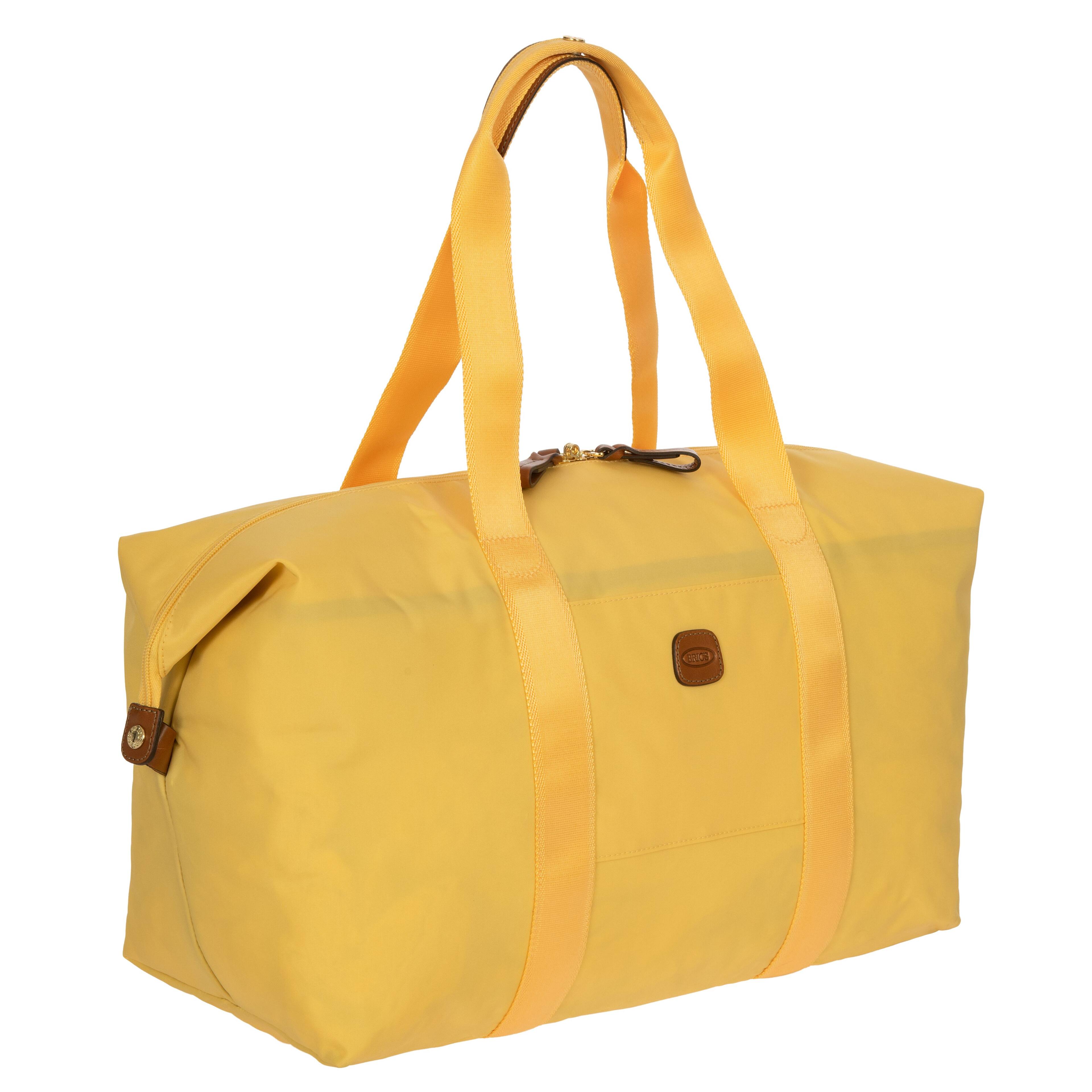 Front. Bric's - Bric's X-Bag Carry On Folding Duffle Bags Lemon, 22" - Lemon.