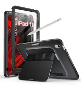 SUPCASE - UB Anchor Kickstand Case for Apple iPad 10.9" (2022) / 11" (2025) with Screen Protector - Black