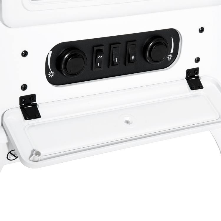 Alt View 9. PULUZ - Fireplace Stove, Electric Fireplace Heater with Realistic LED Flames and Logs, 725W/1450W - White.