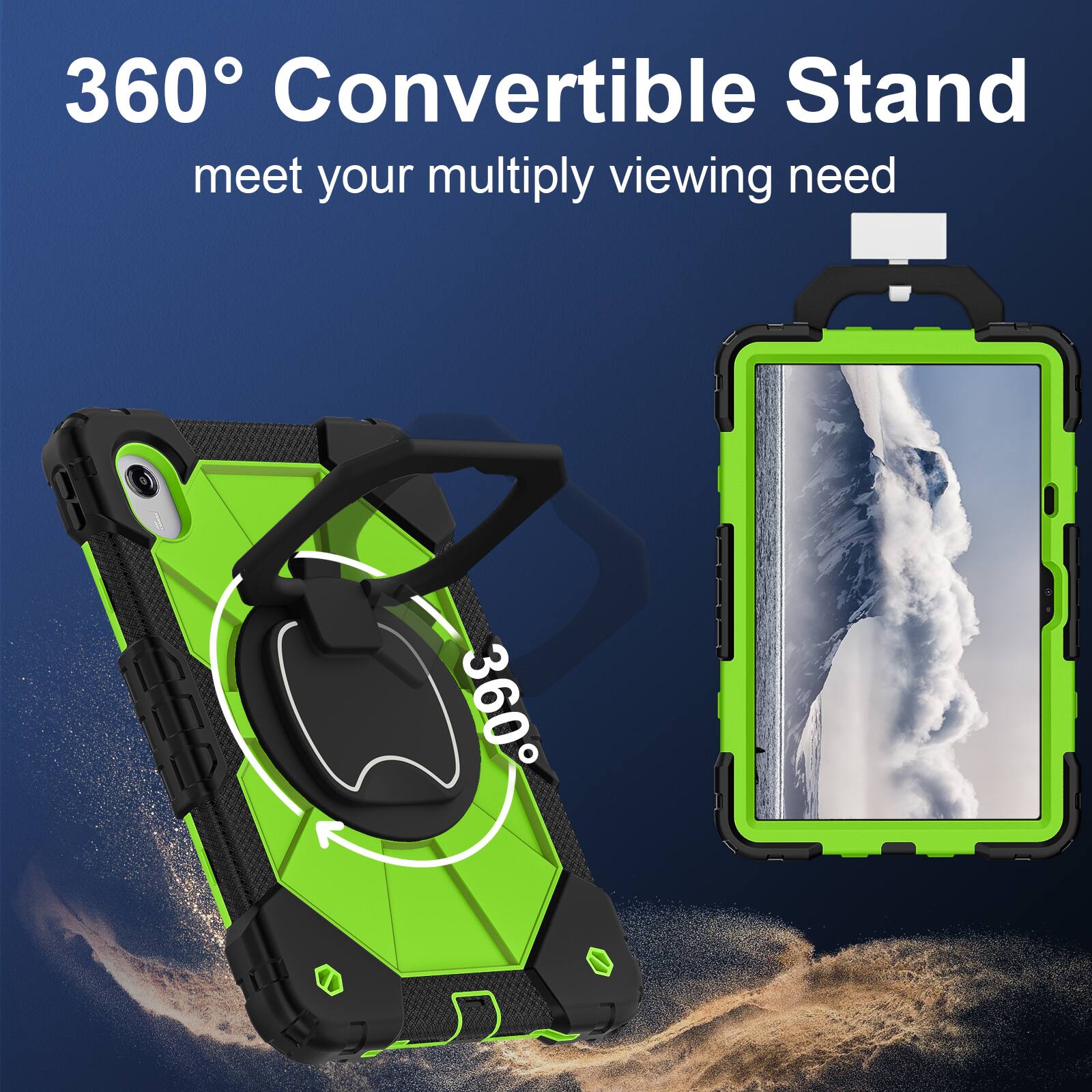 360° Convertible Stand  
meet your multiply viewing need