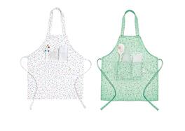 Tovla Jr - Apron Gift Set for Kids - Baking and cooking with Pocket for Boys and Girls - Sprinkle Print - Multi-colored
