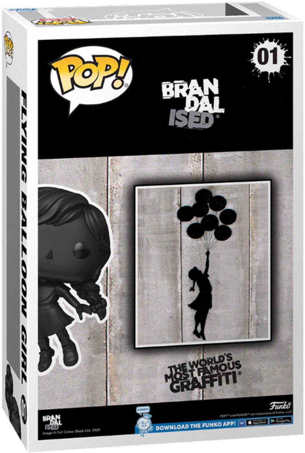 H 01 POP! BRAN DAL ISED FLYING BALLOON GIRL MOST THE GRAFFITI WORLD'S FAMOUS I PSSETI Funko POP and FUNKO BRAN DAL FUNKO APP! ISED DOWNLOAD THE Coleur Block LMA 2020 Image . Fut