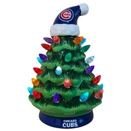 Evergreen Enterprises - Chicago Cubs 8" LED Light Up Christmas Tree - Multicolor