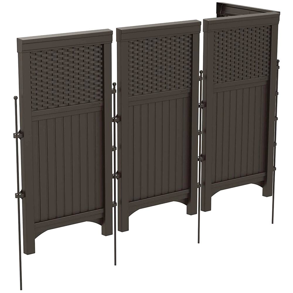 Alt View 1. Suncast - Suncast FSW4423 Backyard and Garden Patio Rust-Resistant Screen Gate/Fence, Java - Brown.