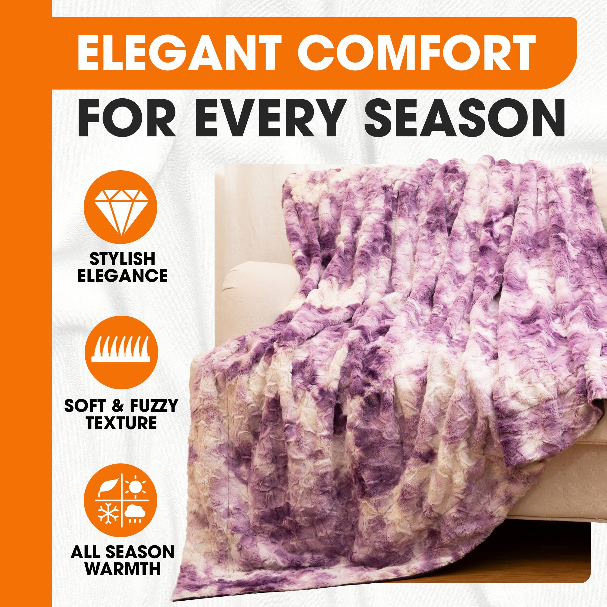 ELEGANT COMFORT FOR EVERY SEASON

STYLISH ELEGANCE

SOFT & FUZZY TEXTURE

ALL SEASON WARMTH