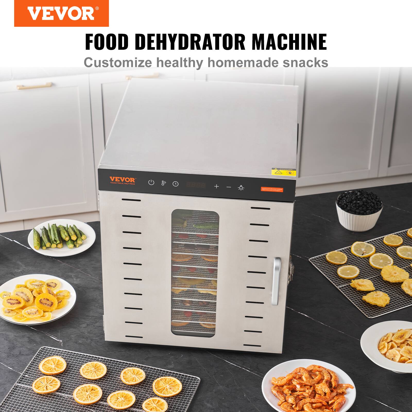 VEVOR FOOD DEHYDRATOR MACHINE Customize healthy homemade snacks

VEVOR TOUCH TOUGHTOOLS HAL/ PAGE M