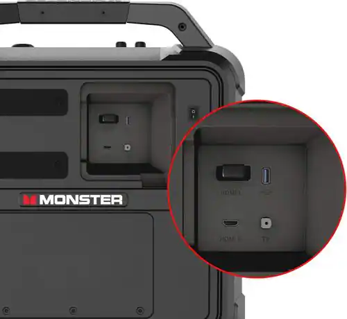 Monster Monitor Monster Portable Entertainment System, 15.6” 1080p Display, 60W Audio ...