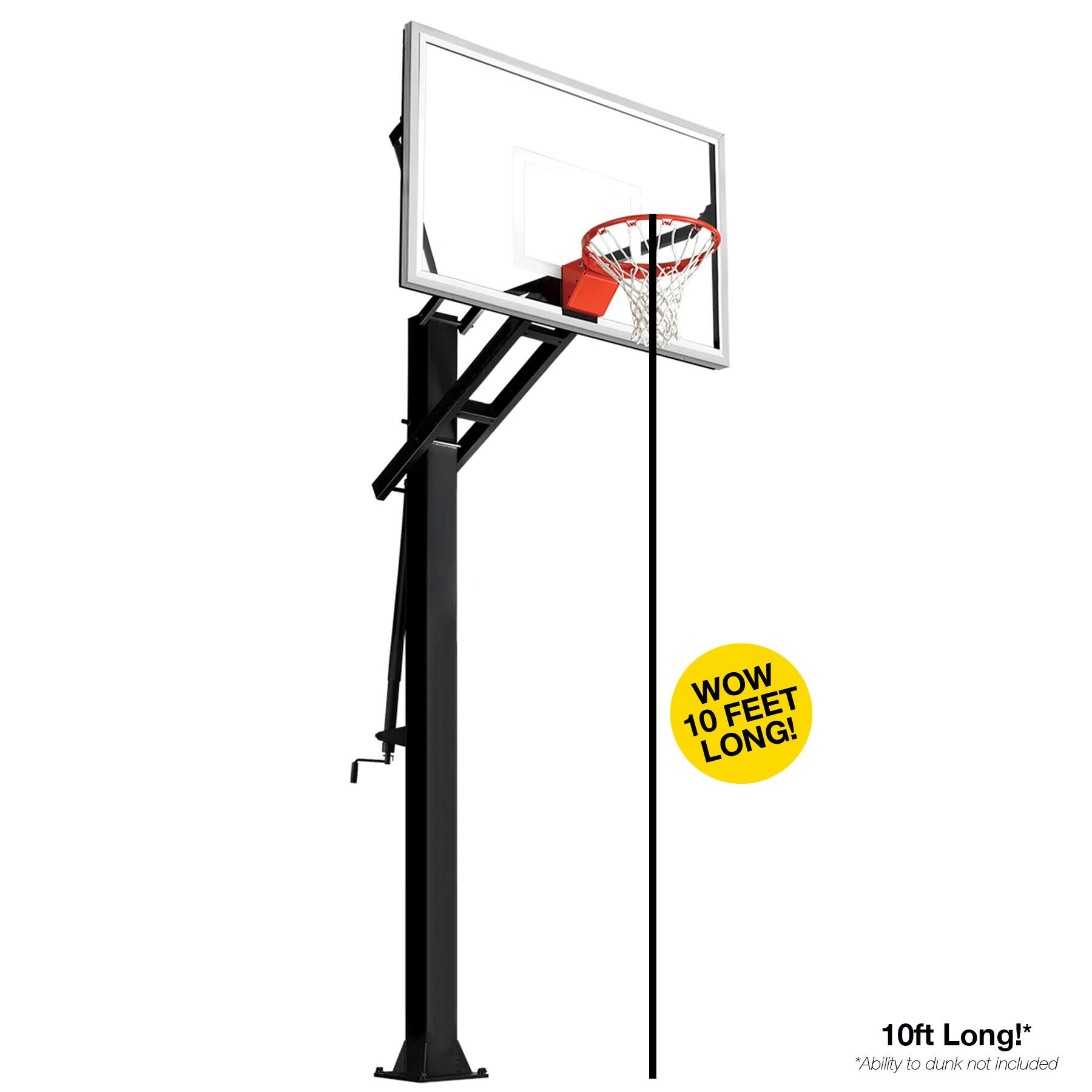 "WOW 10 FEET LONG! 10ft Long! Ability to dunk not included."