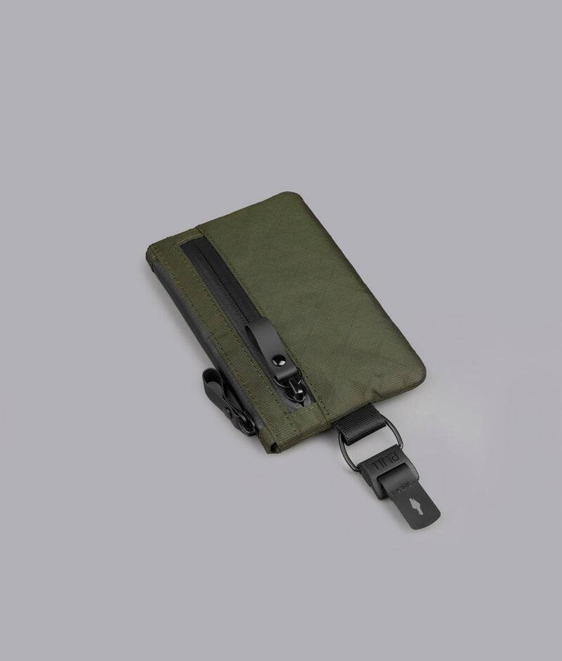Alt View 3. ALPAKA - Zip Pouch RFID Wallet Pouch, Slim Card Holder for Cash/Cards/Coins, YKK AquaGuard Zippers - Green Ultradyne 100D.