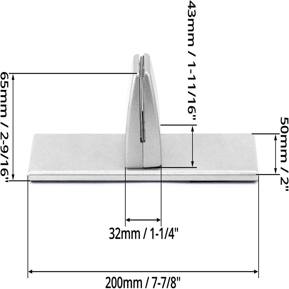 65mm / 2-9/16"  
43mm / 1-11/16"  
50mm / 2"  
32mm / 1-1/4"  
200mm / 7-7/8"