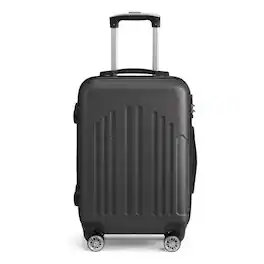 Winado - 20" Airline Approved Small Trolley Case ABS Hardside Suitcase with Double Spinner Wheels & TSA Lock for Travel Business - Dark Gray