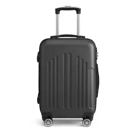 Front. Winado - 20" Airline Approved Small Trolley Case ABS Hardside Suitcase with Double Spinner Wheels & TSA Lock for Travel Business - Dark Gray.