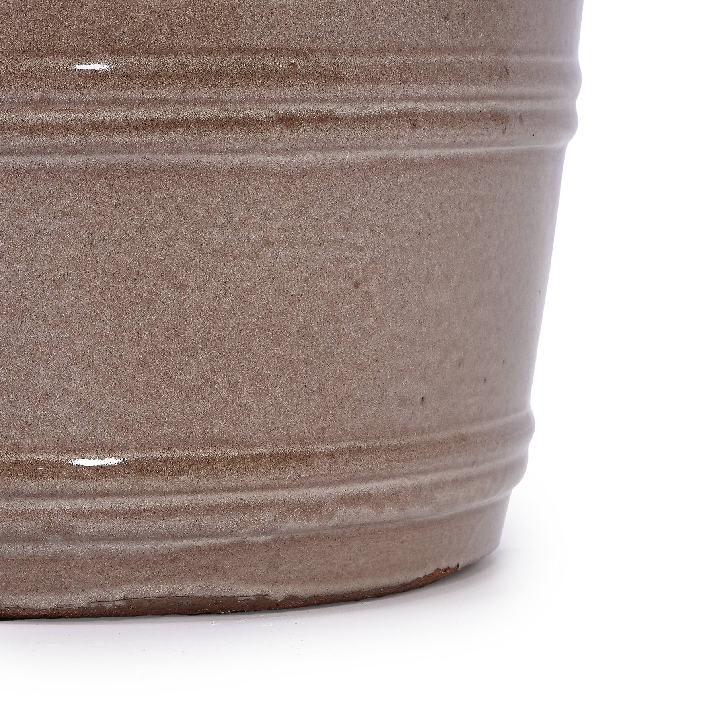 Alt View 10. Loheer - Ceramic Planter Set Loheer Handmade Taupe Plant Pots Set of 3 for Succulents Herbs Indoor Outdoor 16 13 10 Inch.