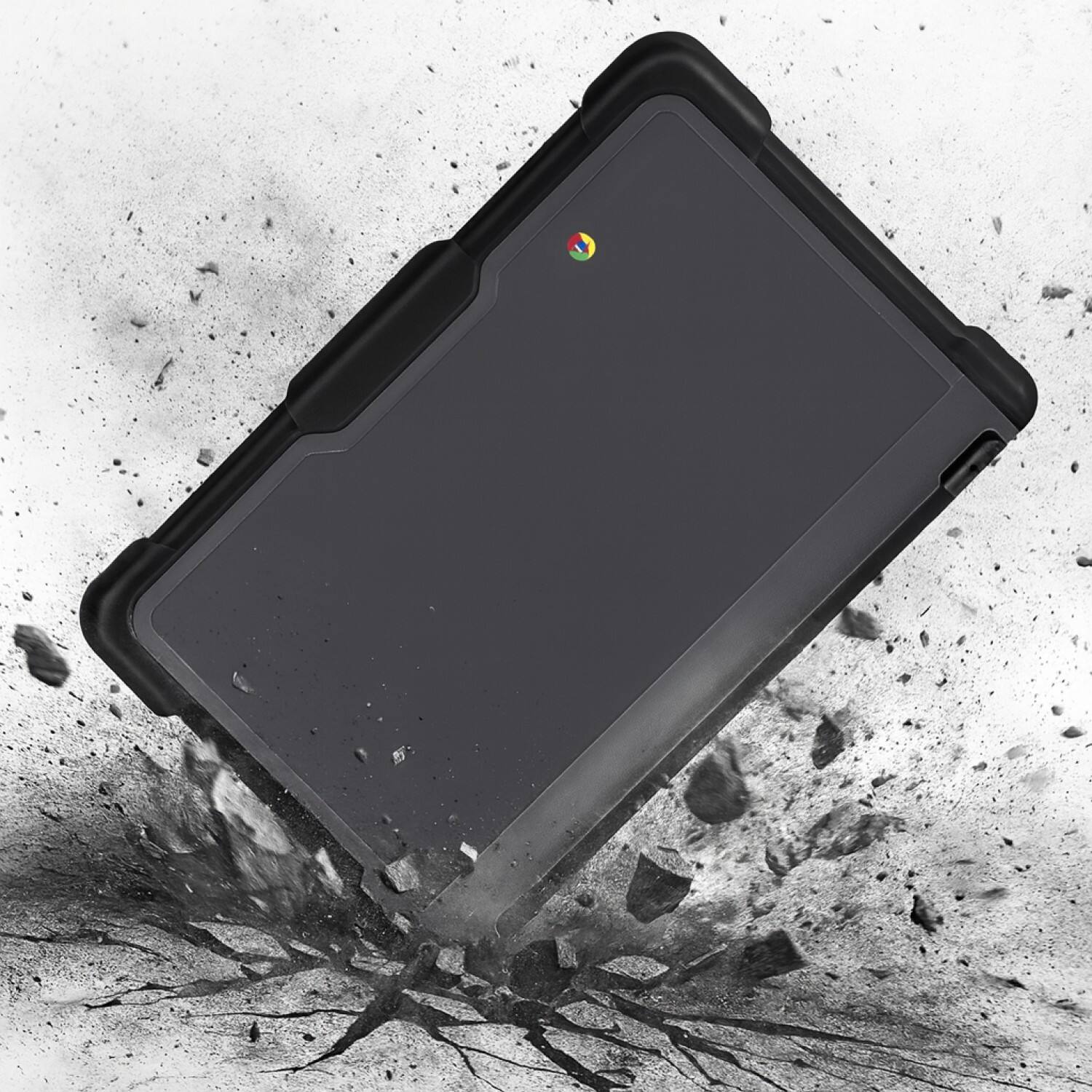 Left. SaharaCase - Lenovo 300E, 300W, 500W, 500E (2-1) Chromebook 11.6inch Case | Pro Shield Design | Anti-Shock Corners | Venture Series - Clear/Black.