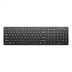 Front. Staples TECH - Slim Wireless Keyboard - Black.