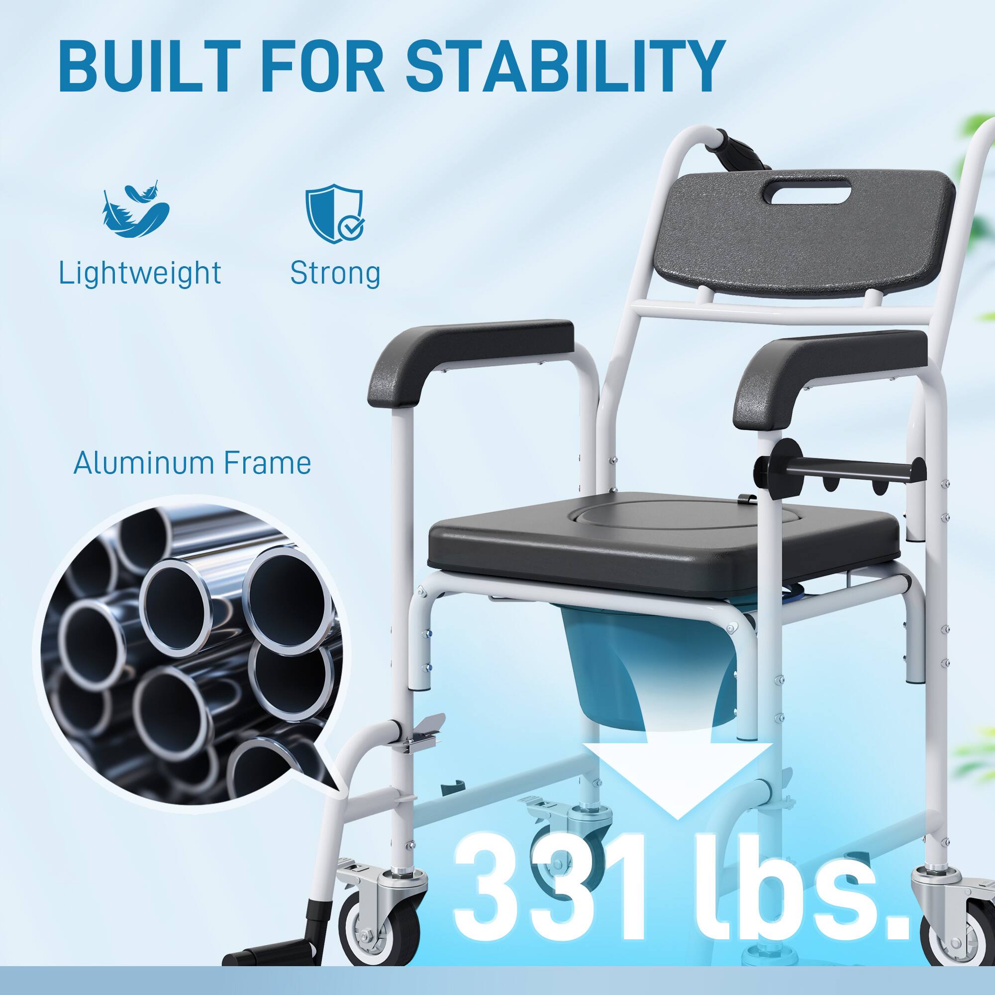 BUILT FOR STABILITY

- Lightweight
- Strong
- Aluminum Frame

331 lbs.