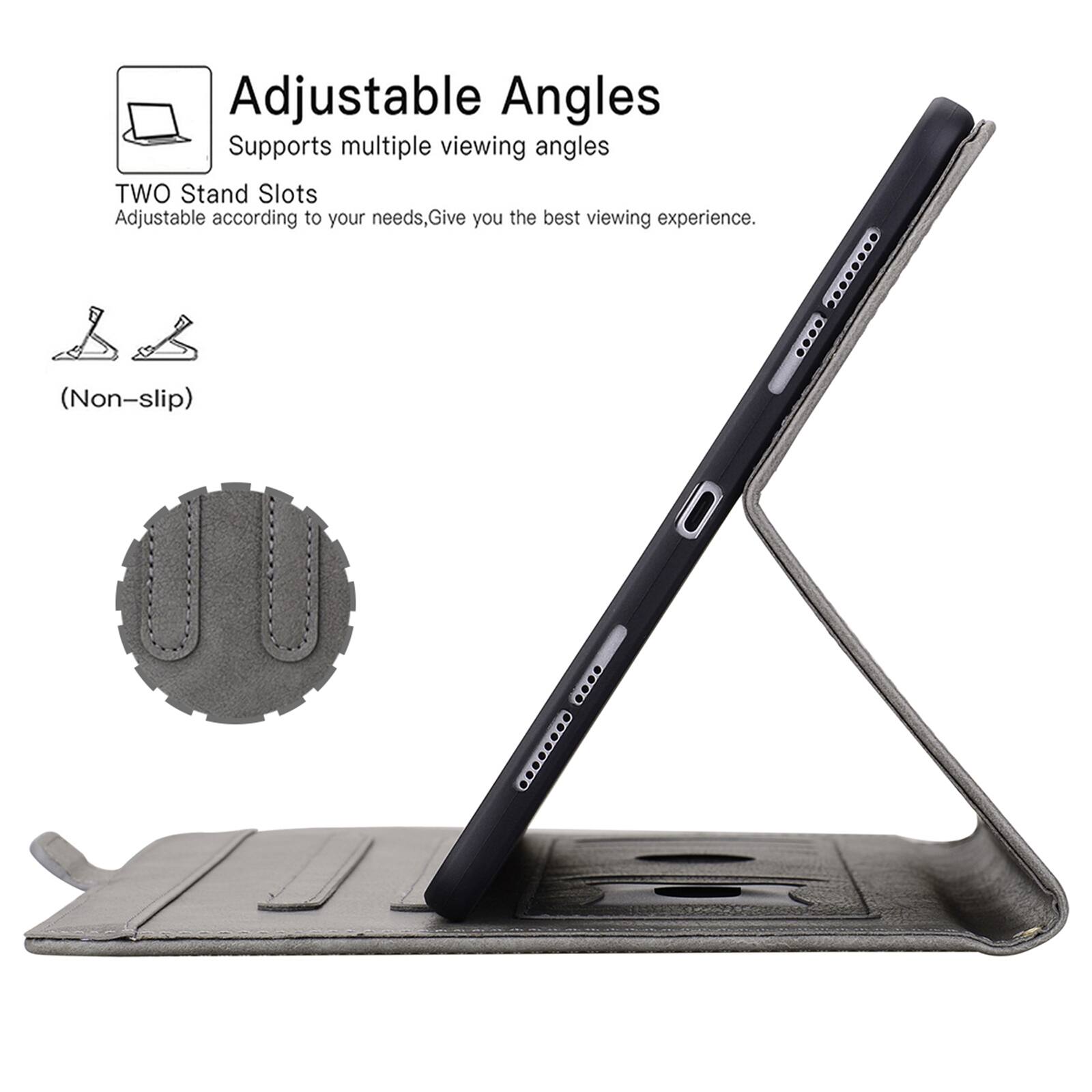 Adjustable Angles  
Supports multiple viewing angles  
TWO Stand Slots  
Adjustable according to your needs, Give you the best viewing experience.  
(Non-slip)