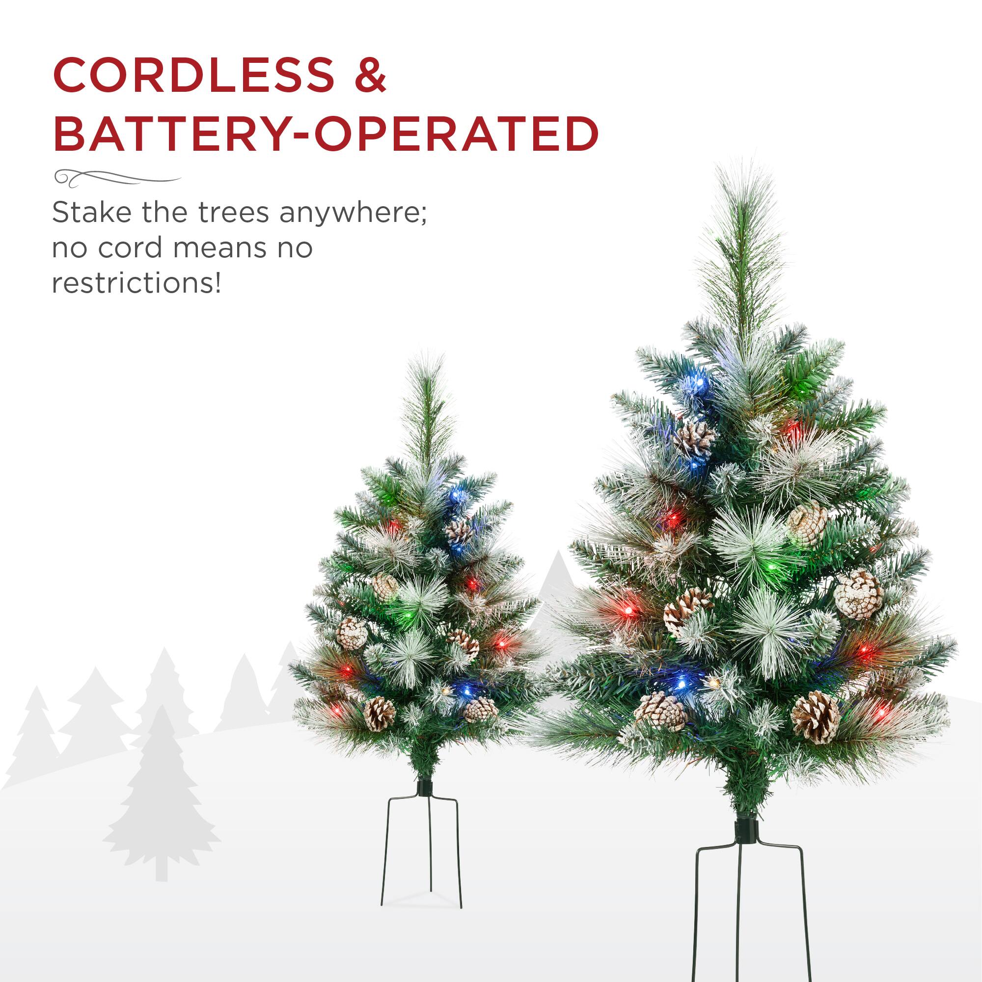 CORDLESS & BATTERY-OPERATED

Stake the trees anywhere; no cord means no restrictions!