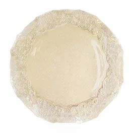 American Atelier - Roberta Iris Luster - Pearl Charger Plate 13" - Beige