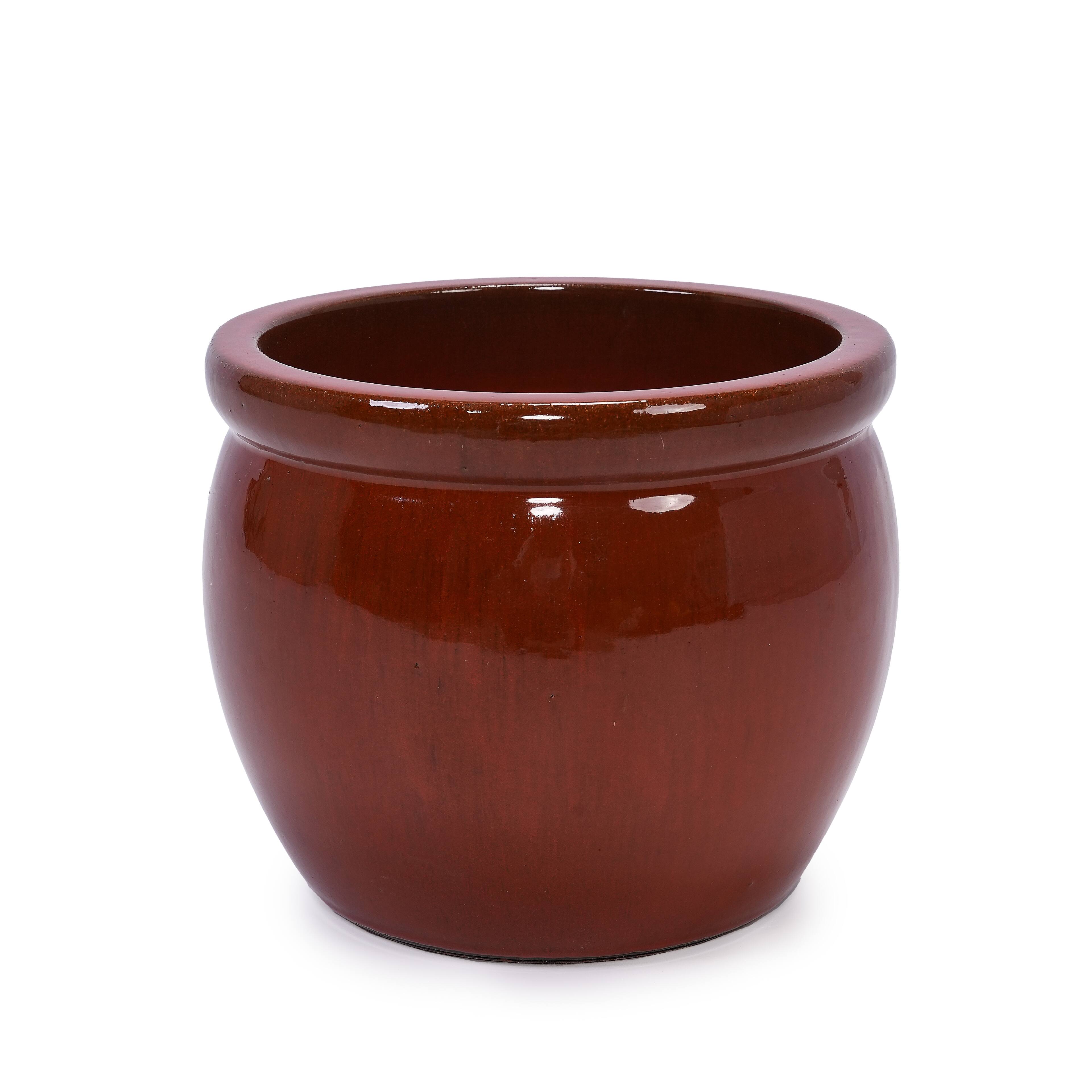 Alt View 10. Loheer - Loheer Ceramic Plant Pots Set of 3, Handmade Rust Red Clay Planters with Drainage Hole, Indoor Outdoor 15 12 9 Inch.