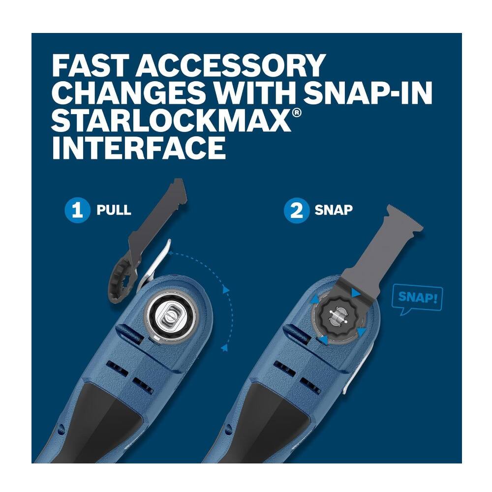 FAST ACCESSORY CHANGES WITH SNAP-IN STARLOCKMAX INTERFACE  
1 PULL  
2 SNAP  
SNAP!