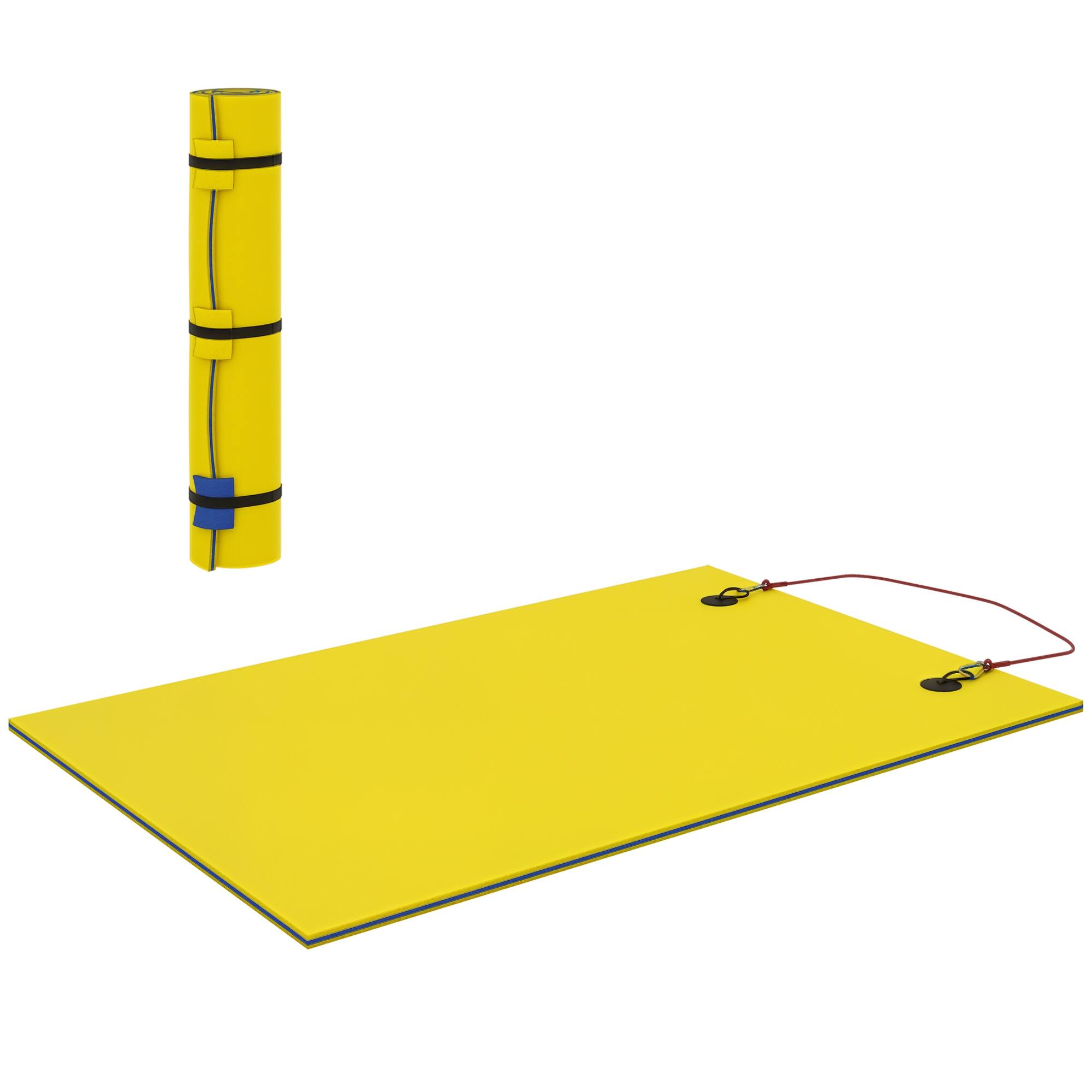 Front. Soozier - 9' x 6' Lily Pad Floating Mat for Lake, 3-Layer Tear-Resistant XPE Foam Water Mat for 2 Adults, Floating Water Pad.