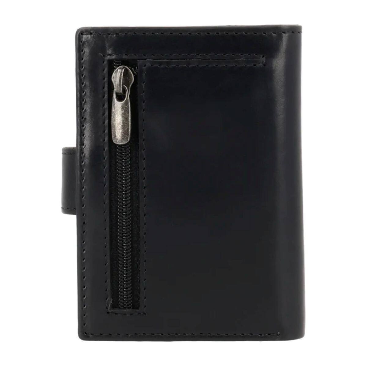 Back. Valenta - Card Wallet Leather MagSafe Luxe Black - Black.
