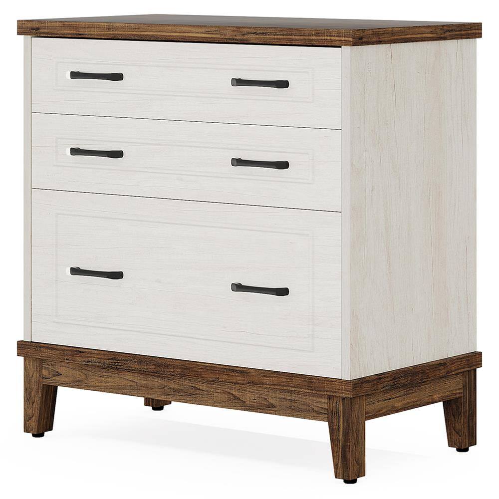 Angle. Kadyn - Filing Stroage Cabinet, Lateral File Cabinet, 3-drawer Filing Cabinet For A4/letter/legal Size,Beige - Beige.