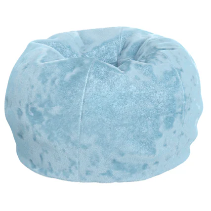 Front. Flash Furniture - Dillon Small Teal Furry Refillable Bean Bag Chair for Kids and Teens - Teal.