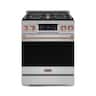 30 in. Wide 4 burner Gordon Ramsay Series by Thor Kitchen 4.55 Cu. Ft Freestanding Gas Range with Rose Gold Hardware - Stainless Steel