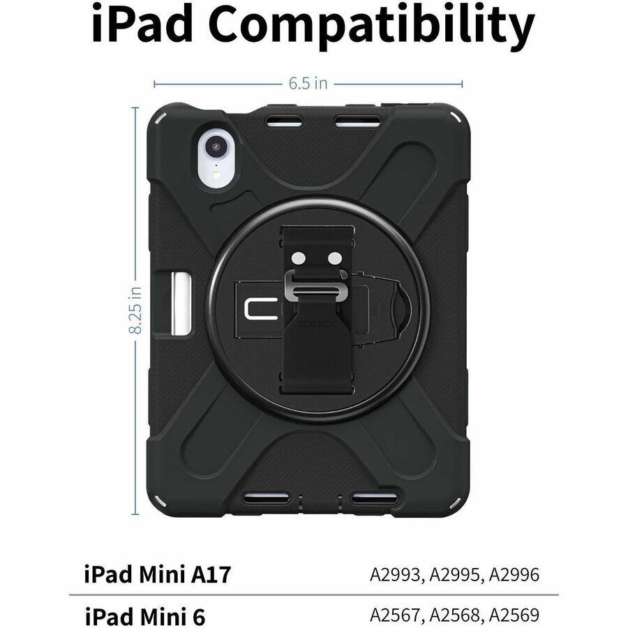 iPad Compatibility

6.5 in  
8.25 in

iPad Mini A17  
A2993, A2995, A2996

iPad Mini 6  
A2567, A2568, A2569
