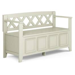 Simpli Home - Amherst Entryway Storage Bench - Antique White