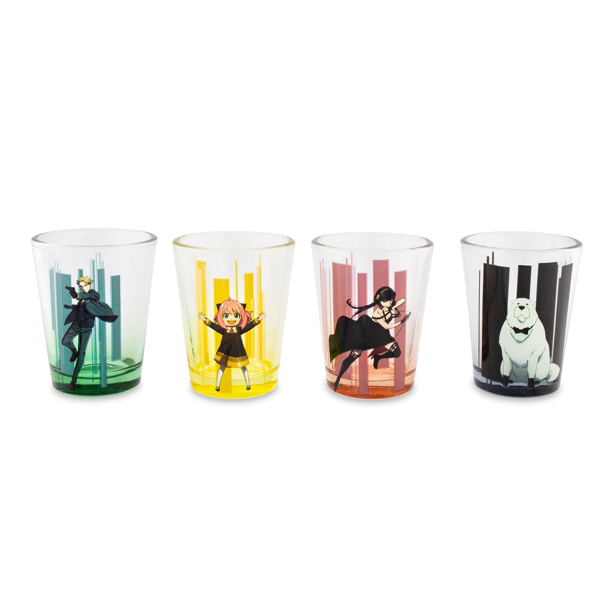 Silver Buffalo - Spy x Family Trio and Logo 2-Ounce Mini Shot Glasses | Set of 4 - Pink price history on PriceWatchPro