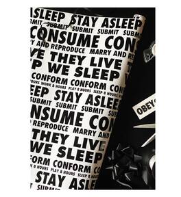 Trick or Treat Studios - They Live Premium Wrapping Paper | 30 x 96 Inches - Black