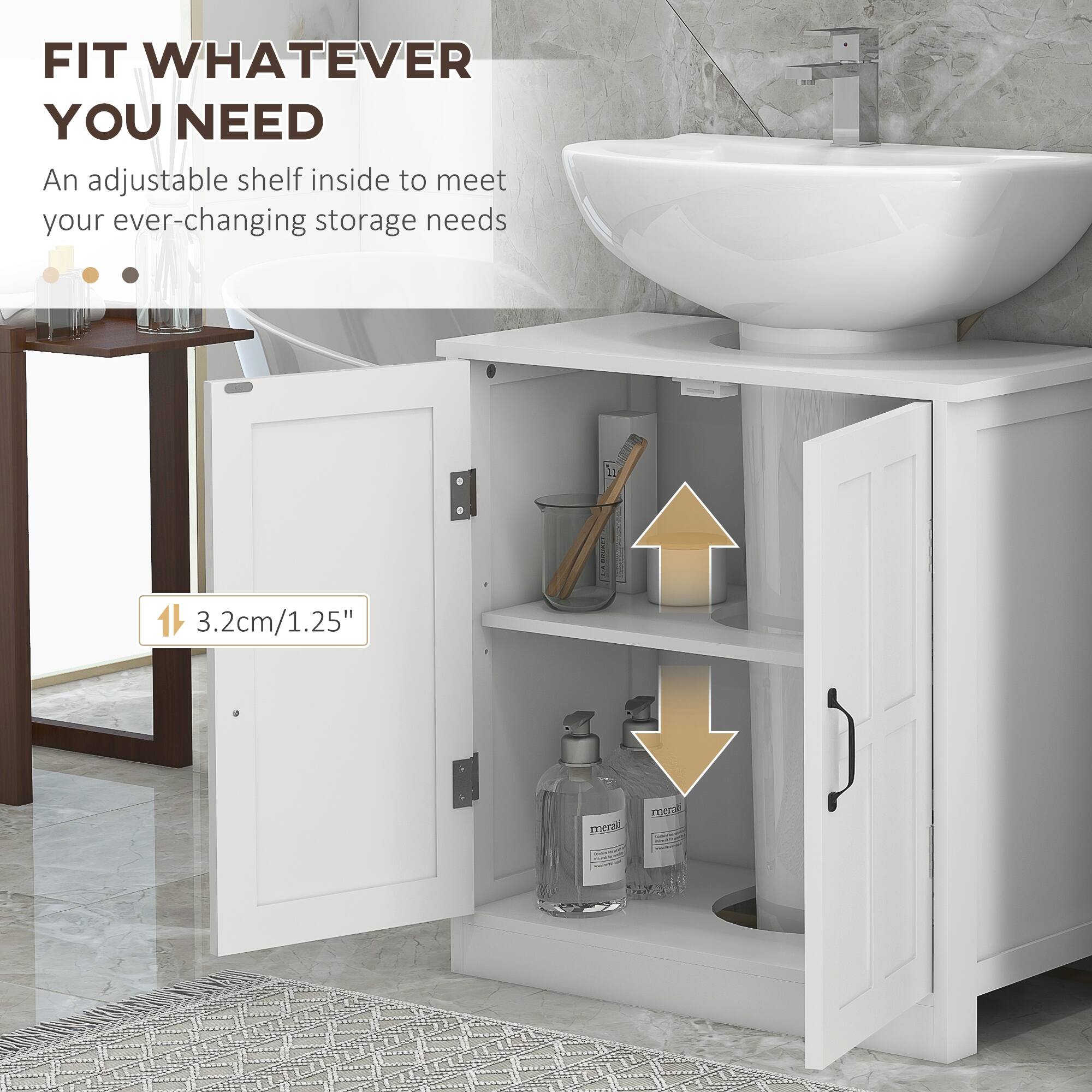 FIT WHATEVER YOU NEED
An adjustable shelf inside to meet your ever-changing storage needs
3.2cm/1.25"