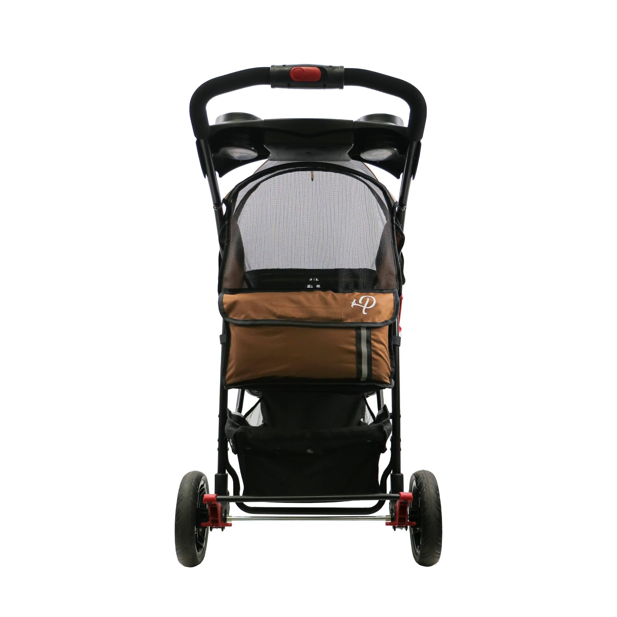 Angle. Petique - Petique Revolutionary Stroller, Dog Cart for Small to Medium Size Pets, Ventilated Pet Jogger for Cats & Dogs.