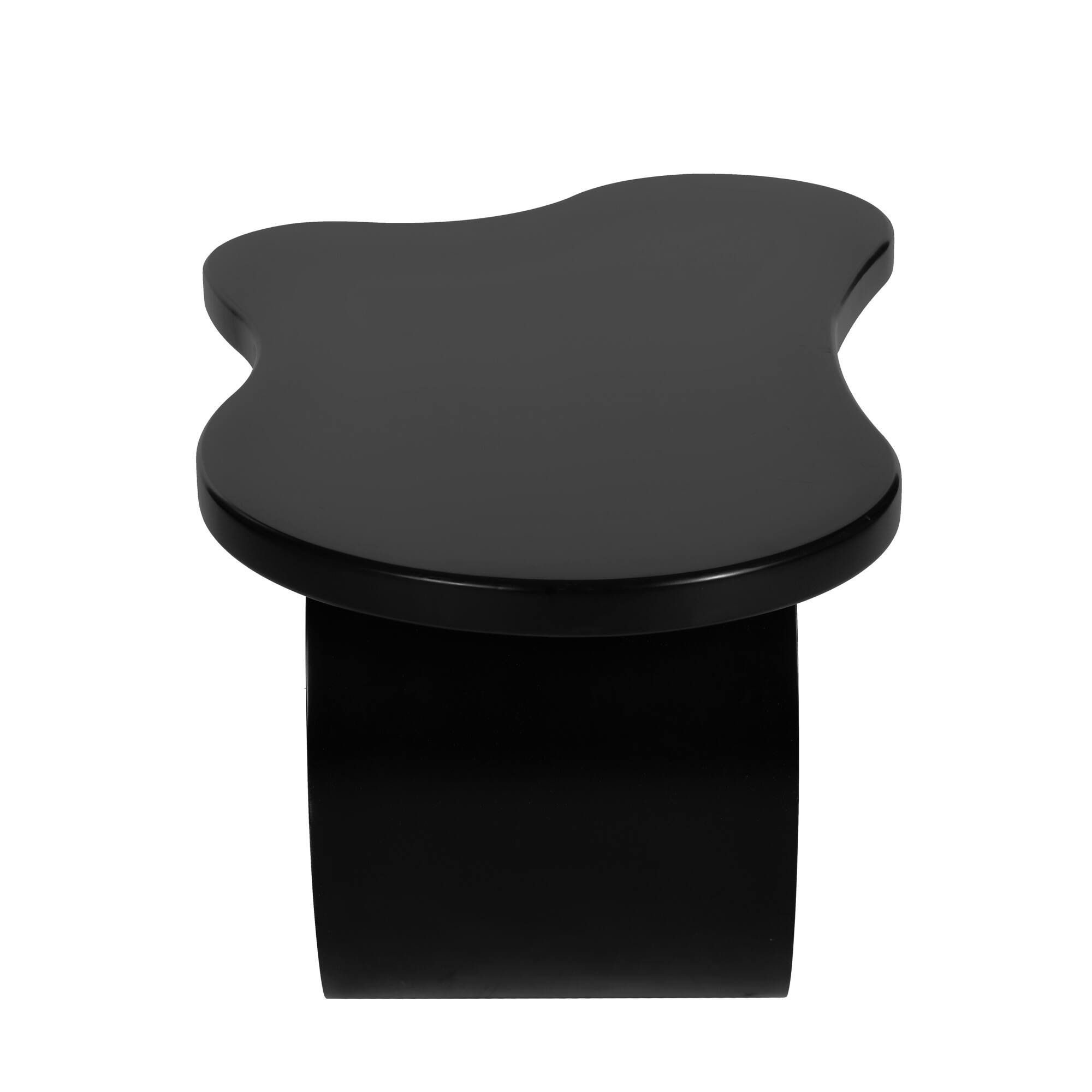 Alt View 7. GOODSILO - Modern Cloud-Shaped Coffee Table with Curved Legs and Rounded Edges for Living Room or Apartment - Black.