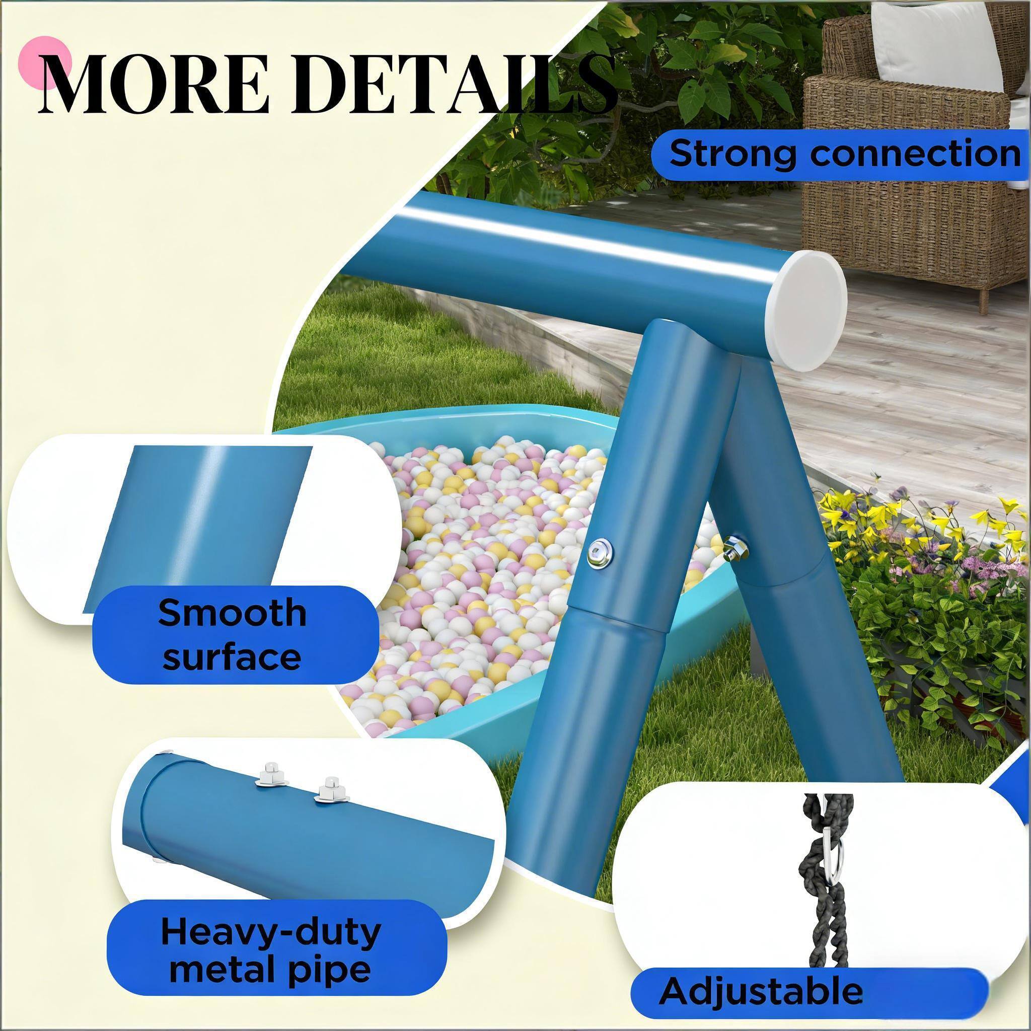 MORE DETAILS

- Strong connection
- Smooth surface
- Heavy-duty metal pipe
- Adjustable