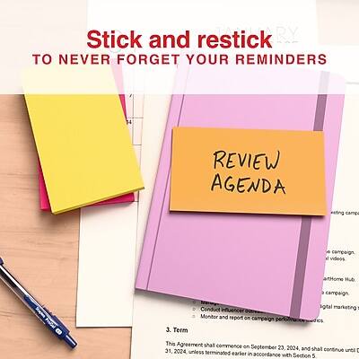 Sure, here is the corrected and grouped text:

---

**Stick and restick**  
**TO NEVER FORGET YOUR REMINDERS**

**REVIEW AGENDA**

---

**Marketing Campaign**

- Conduct influencer monitoring and report on campaign performance.
- Digital marketing activities.

---

**Term**

- This Agreement shall commence on September 23, 2024, and shall continue until September 30, 2024, unless terminated earlier in accordance with Section 5.

---

**Additional Notes**

- al videos artHome Hub 3 campaign.
- aeting came + campaign.