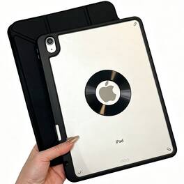 Dteck - for Apple iPad (A16) 11" 2025 & iPad 10th Gen 2022 Premium Vegan Leather Folio Case,Y-Fold Magnetic Closure Flip Cover - Black